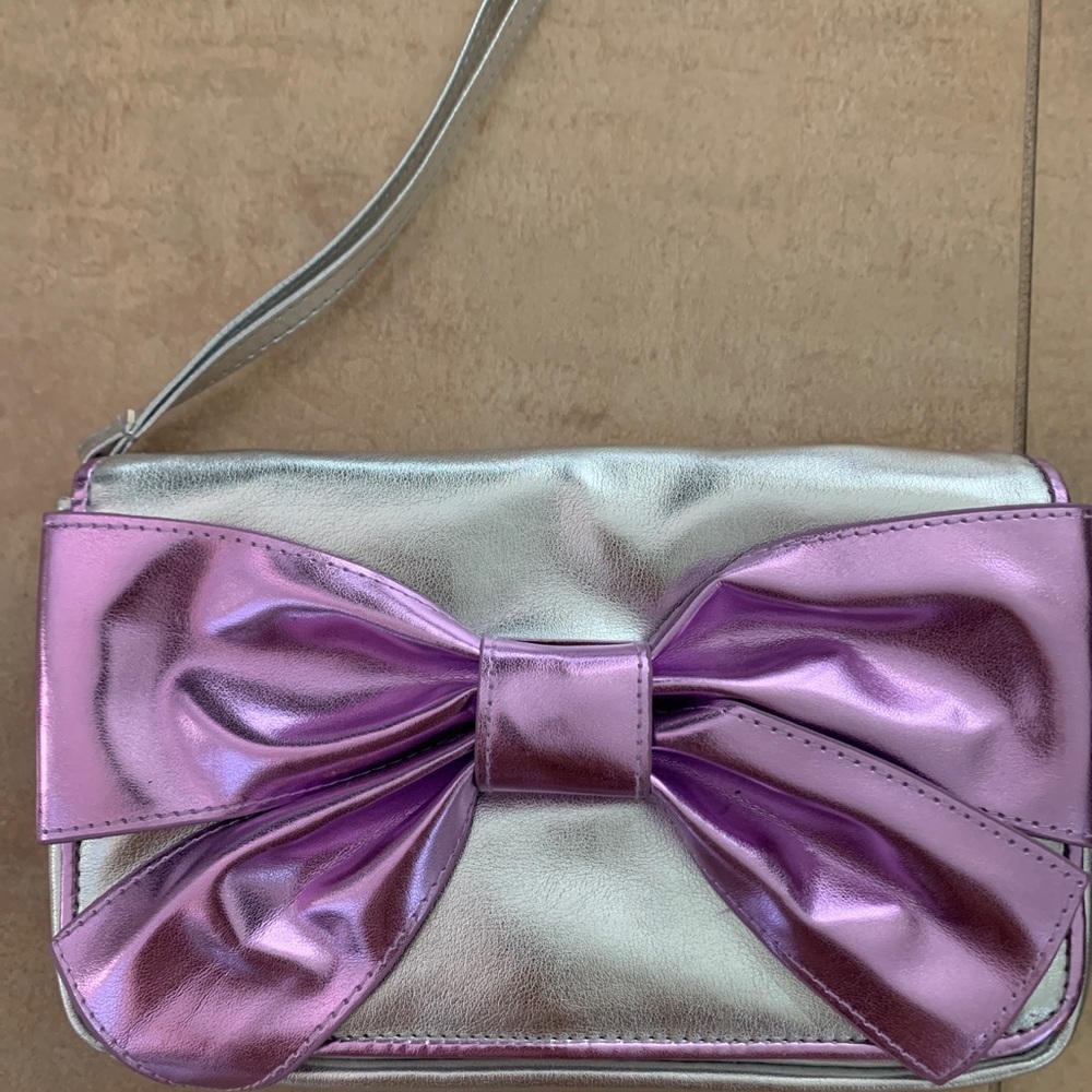 Hello Kitty x Dear Daniel silver purple clutch
